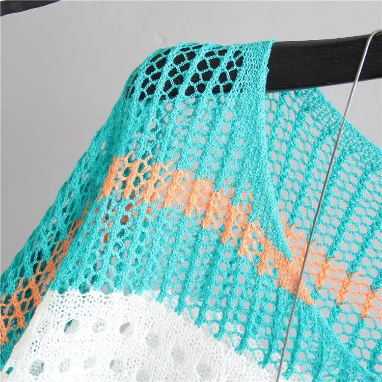 Women's Knitted Sun Protection Blouse Pullover Multicolor - Image 6