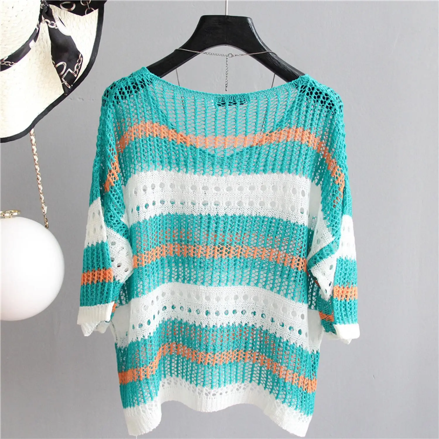 Women's Knitted Sun Protection Blouse Pullover Multicolor — feature 24
