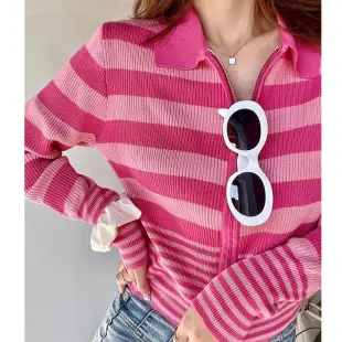 Women's Knitted Sun Protection Blouse Pullover Multicolor — feature 3