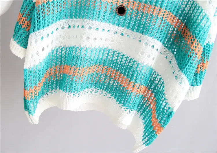 Women's Knitted Sun Protection Blouse Pullover Multicolor — feature 31