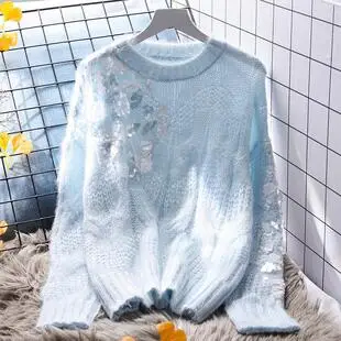 Women's Knitted Sun Protection Blouse Pullover Multicolor — feature 5