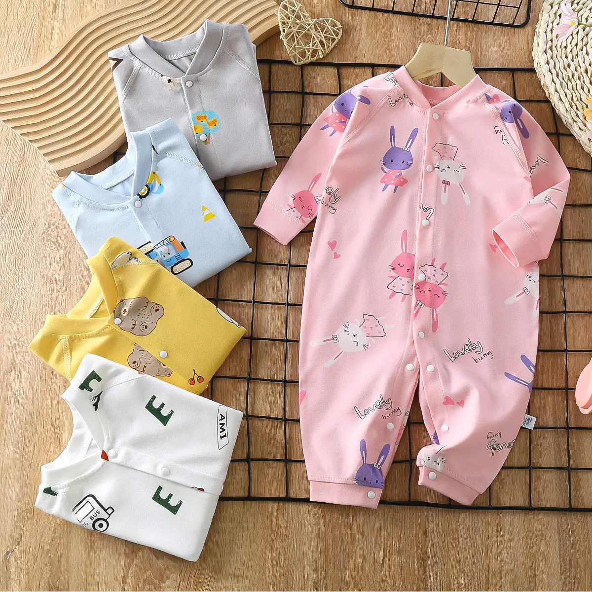 Baby Cotton Jumpsuit Set for Newborns Autumn Wear - Image 10