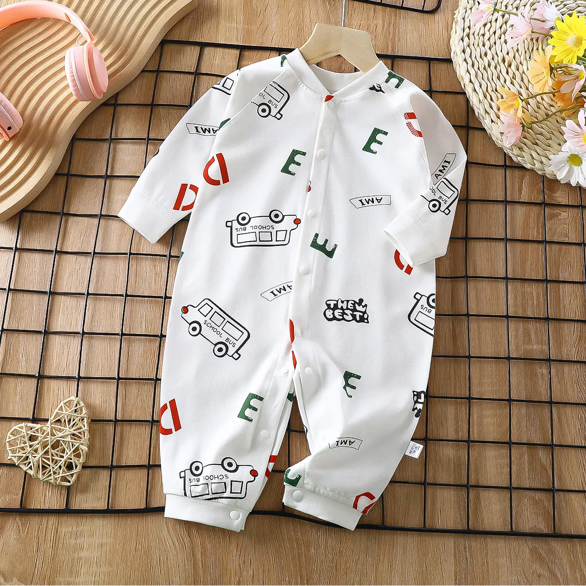 Baby Cotton Jumpsuit Set for Newborns Autumn Wear - Image 5