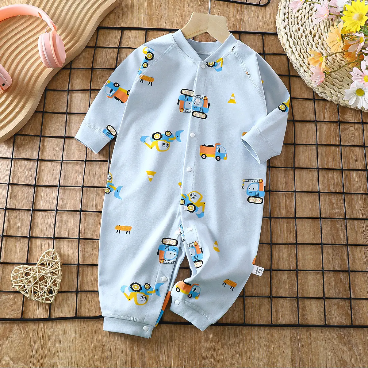 Baby Cotton Jumpsuit Set for Newborns Autumn Wear - Image 2