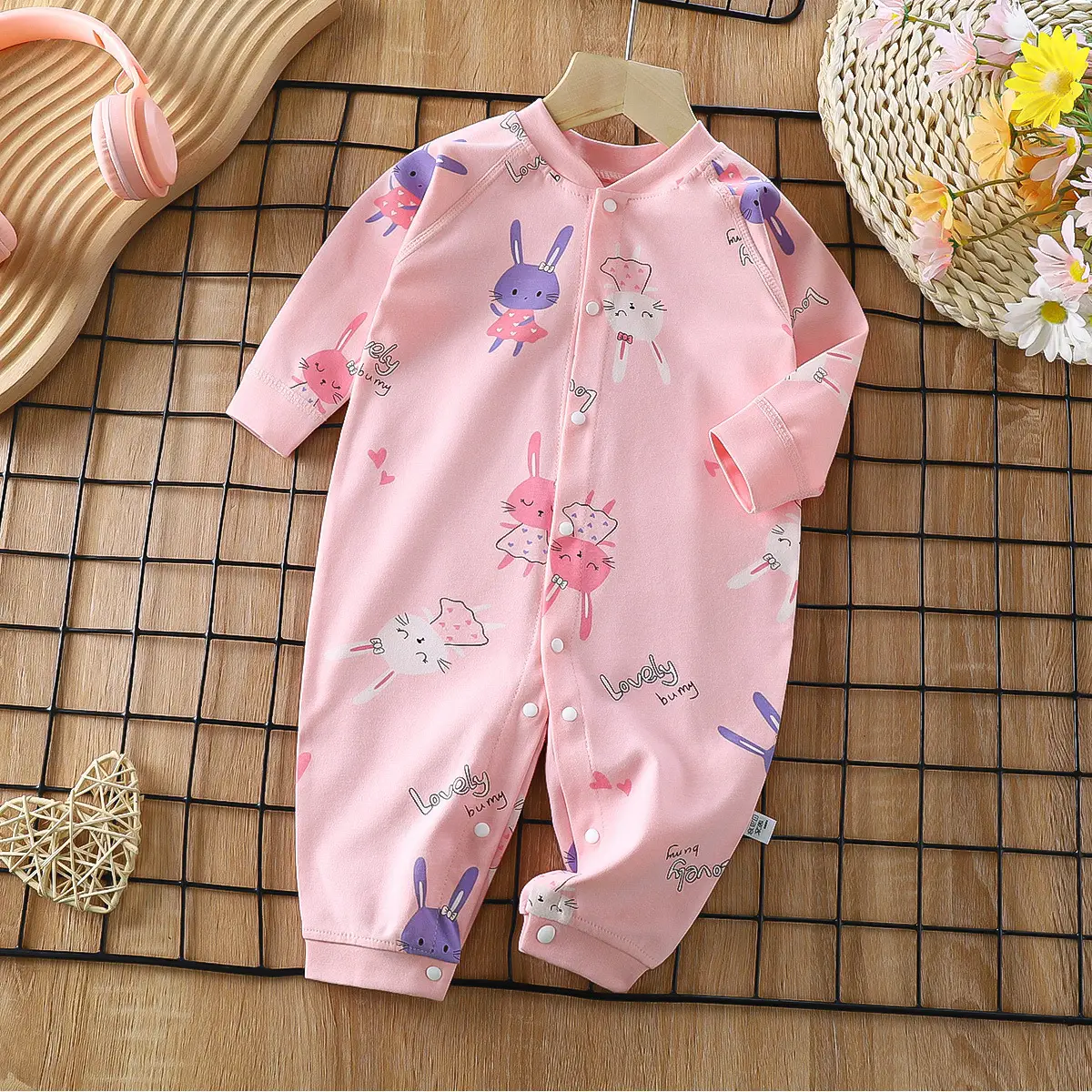 Baby Cotton Jumpsuit Set for Newborns Autumn Wear - Image 3