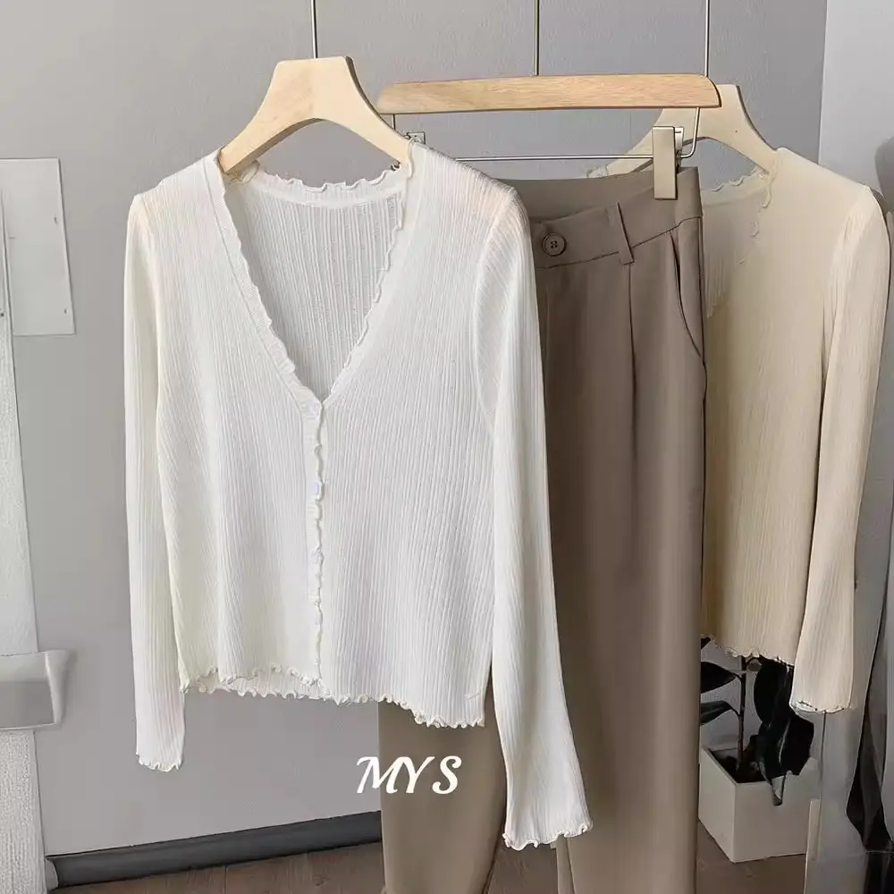 Gentle Green V-Neck Cardigan Set for Women - Image 9