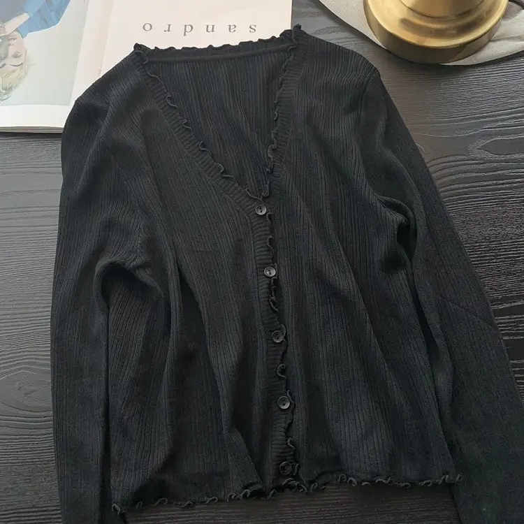 Gentle Green V-Neck Cardigan Set for Women - Image 2