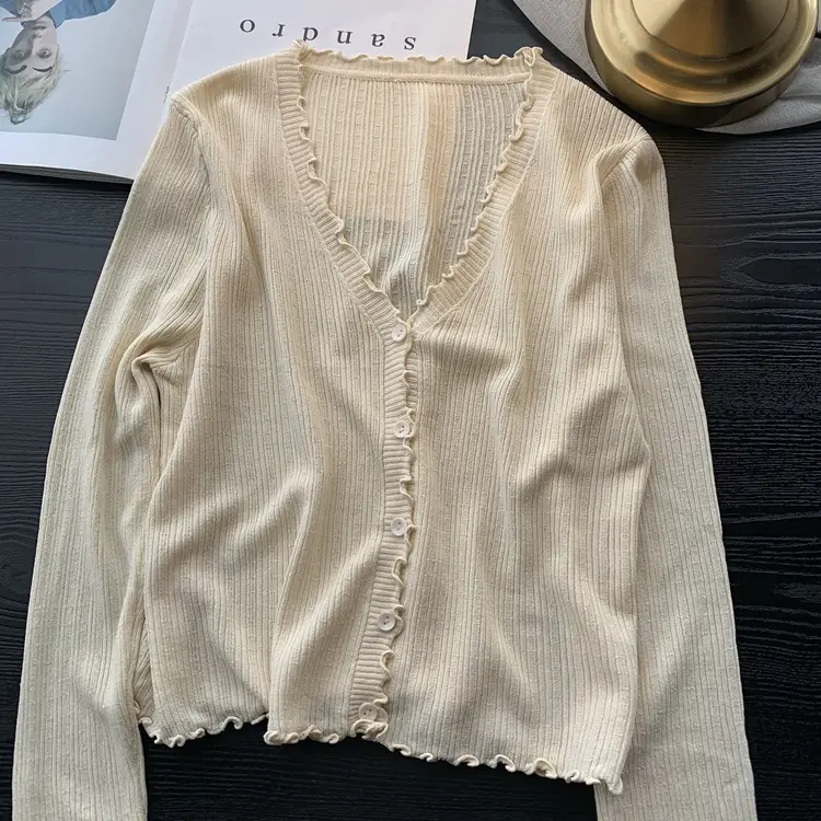 Gentle Green V-Neck Cardigan Set for Women - Image 3