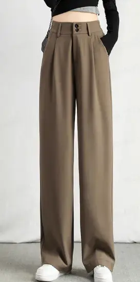 Wide Leg Pants Women High Waist Black 2022 - Image 6