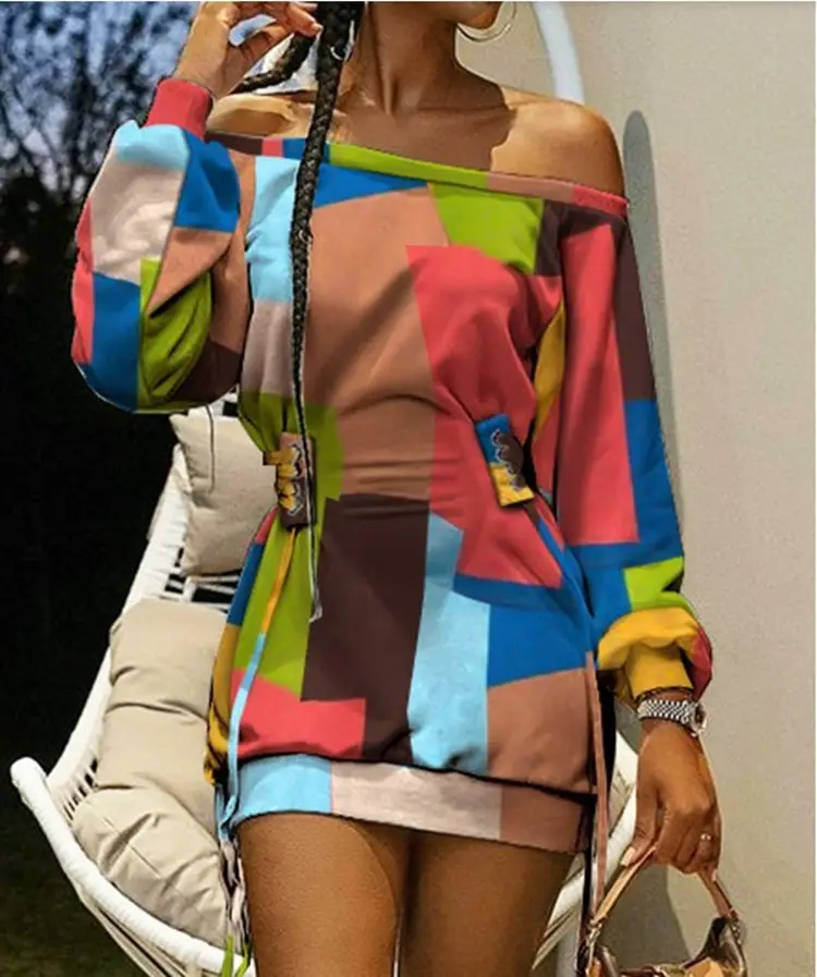 2021 Tie-Dye Long Sleeve Women's Dress — feature 12