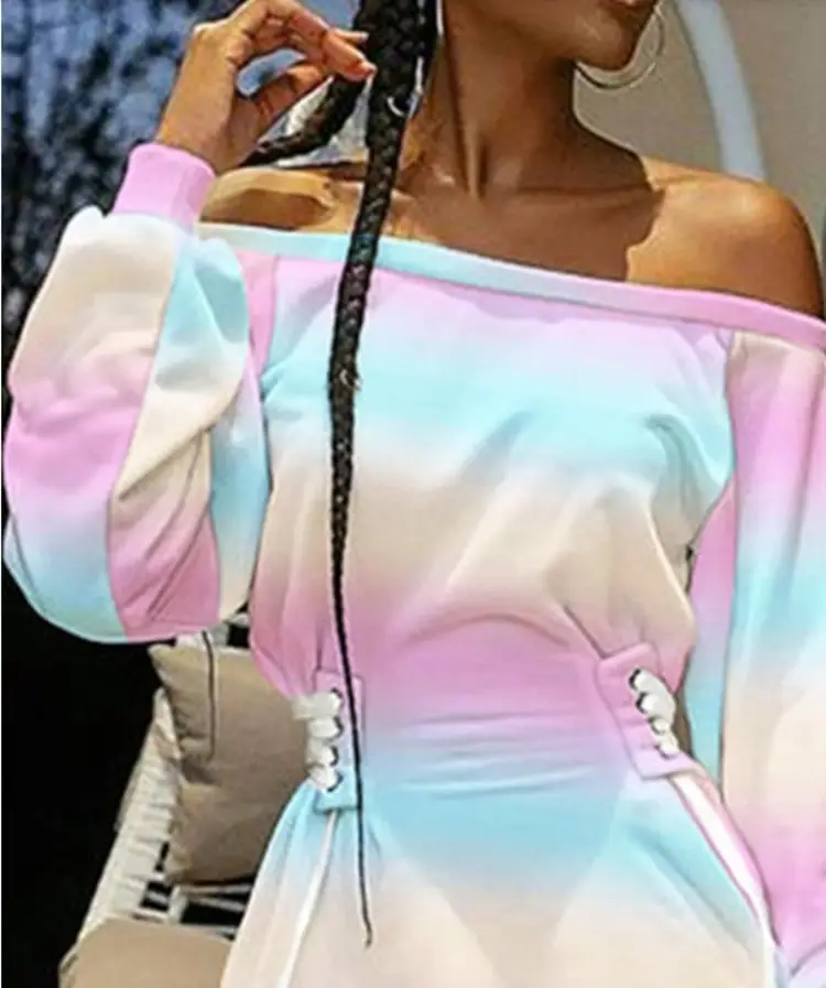 2021 Tie-Dye Long Sleeve Women's Dress — feature 6