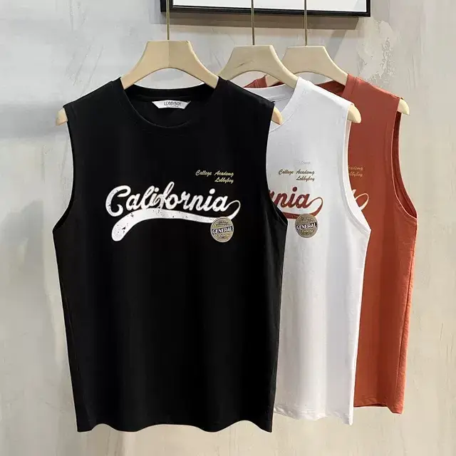 California Letter Sleeveless T-Shirt Vest Men - Image 6
