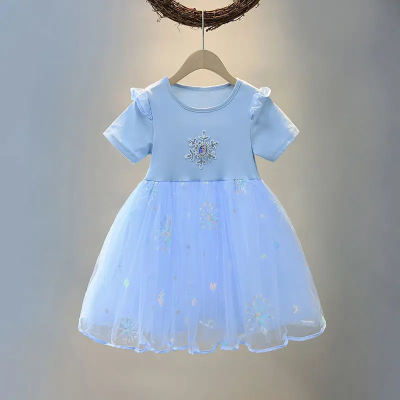 Girls Princess Blue Mesh Skirt Set Aisha 4Yr - Image 7