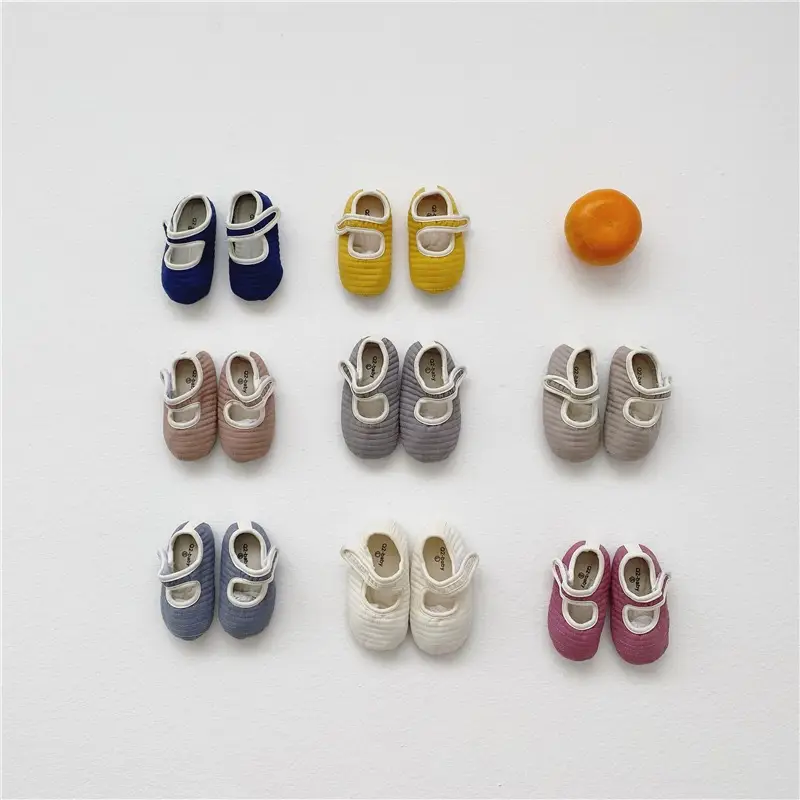 White Korean Style Baby Walking Shoes 0-2Yr Soft Sole