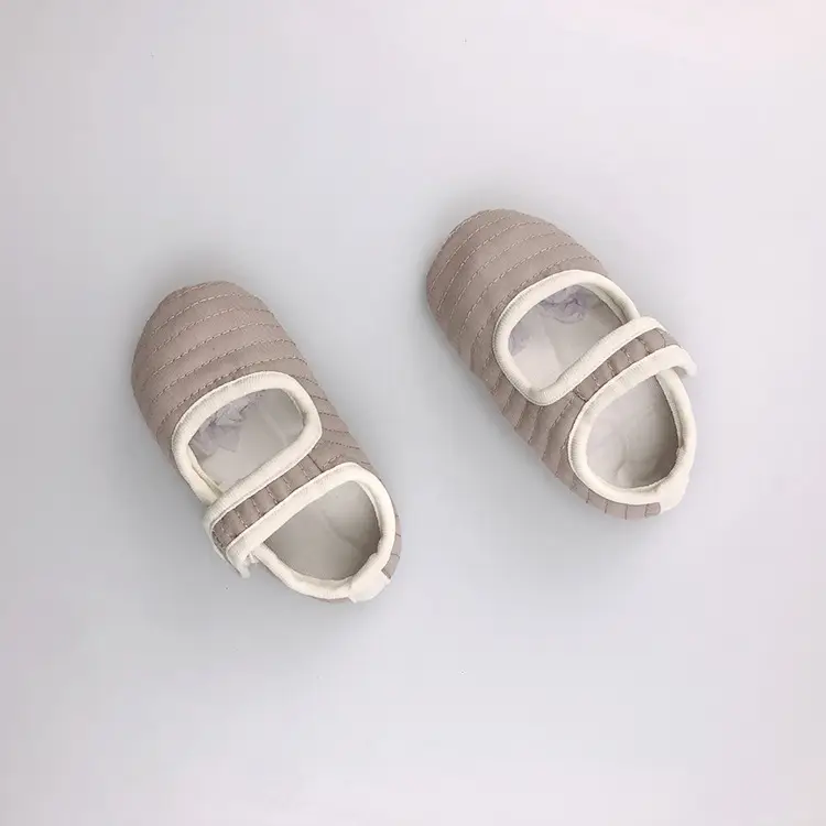White Korean Style Baby Walking Shoes 0-2Yr Soft Sole
