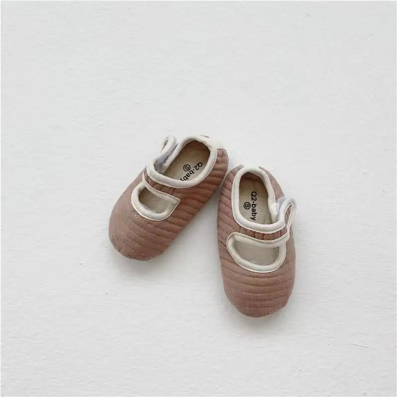 White Korean Style Baby Walking Shoes 0-2Yr Soft Sole