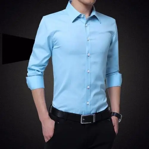 Men's White Half-Sleeved Business Shirt Slim Fit