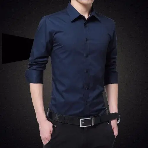 Men's White Half-Sleeved Business Shirt Slim Fit