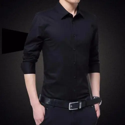 Men's White Half-Sleeved Business Shirt Slim Fit