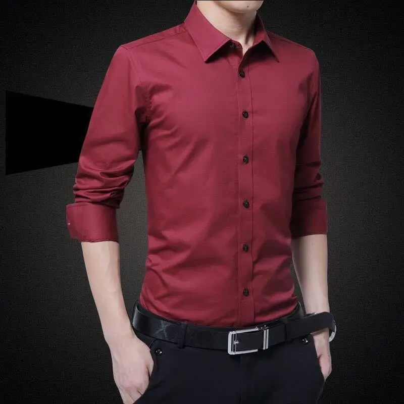 Men's White Half-Sleeved Business Shirt Slim Fit