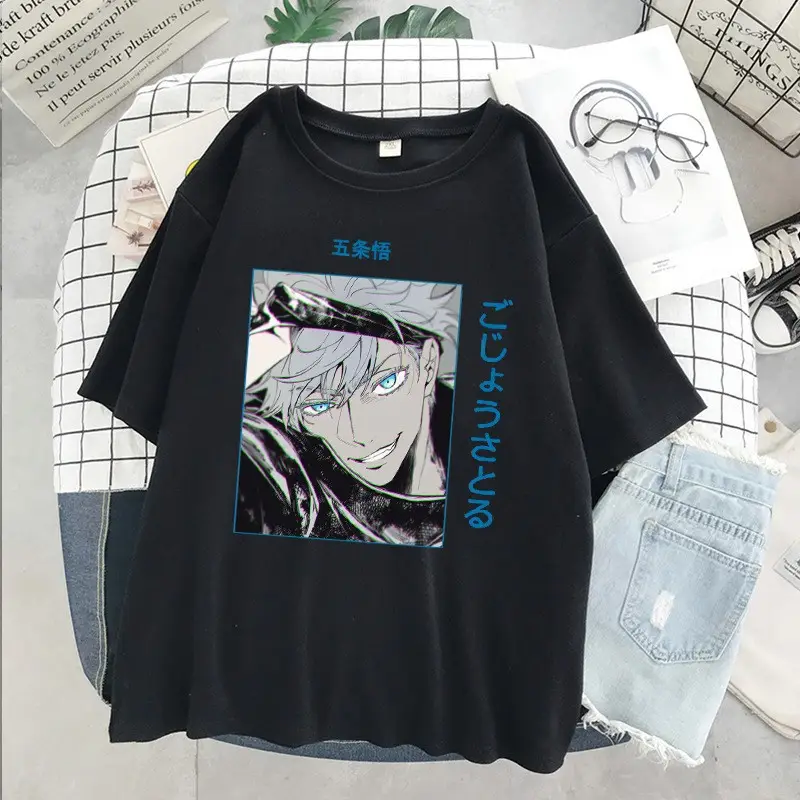 Gothic Anime Girl T-Shirt Black Manga Print