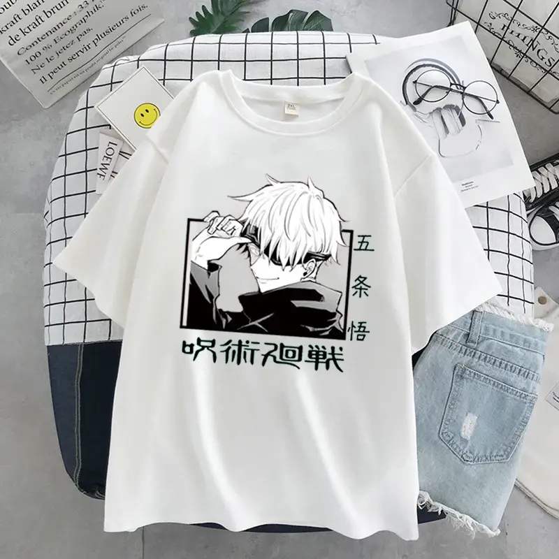 Gothic Anime Girl T-Shirt Black Manga Print