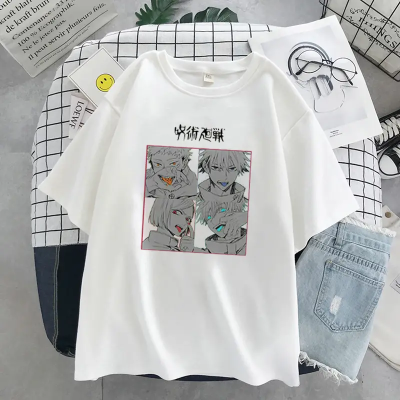 Gothic Anime Girl T-Shirt Black Manga Print