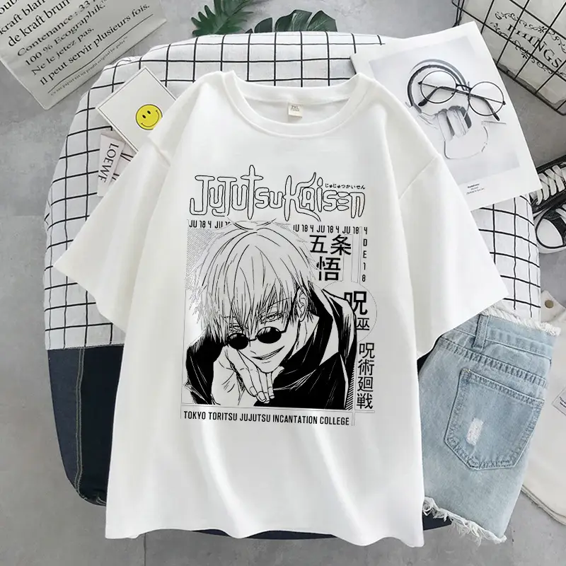 Gothic Anime Girl T-Shirt Black Manga Print