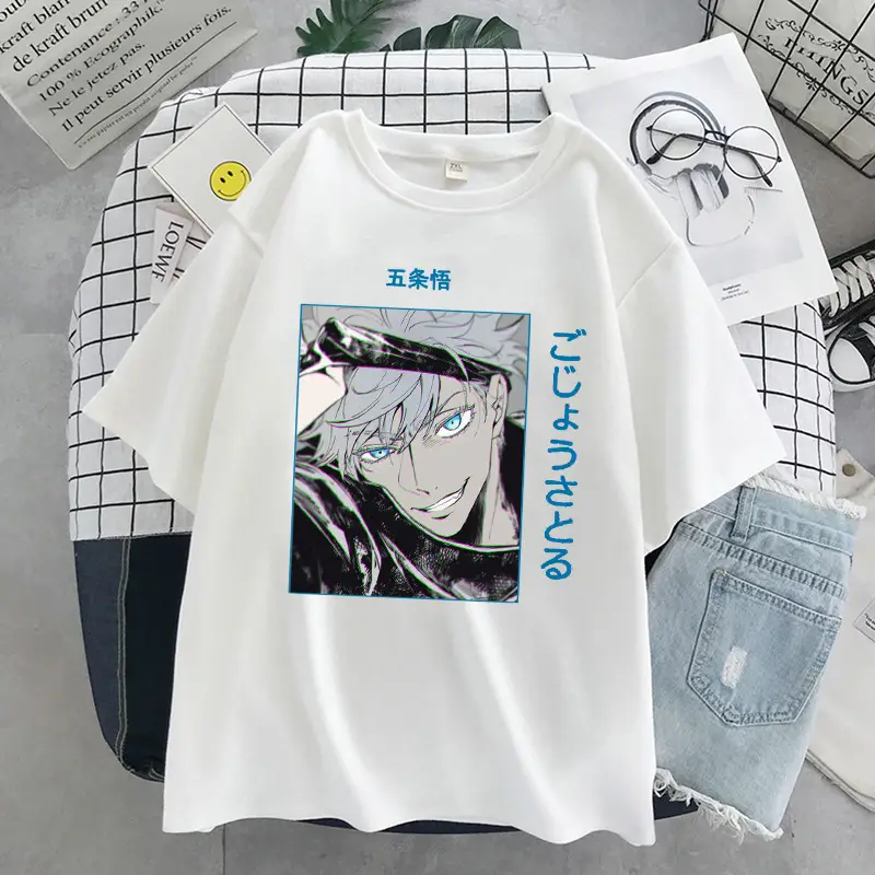 Gothic Anime Girl T-Shirt Black Manga Print
