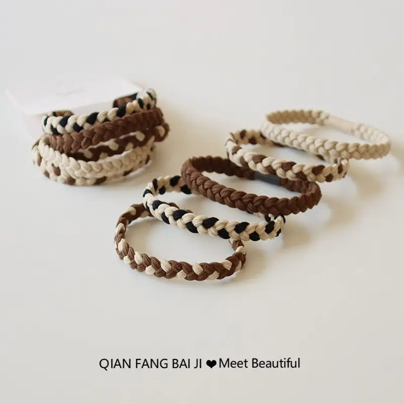 5 Milk Curry Braided Hair Rings 2022 New - Image 4