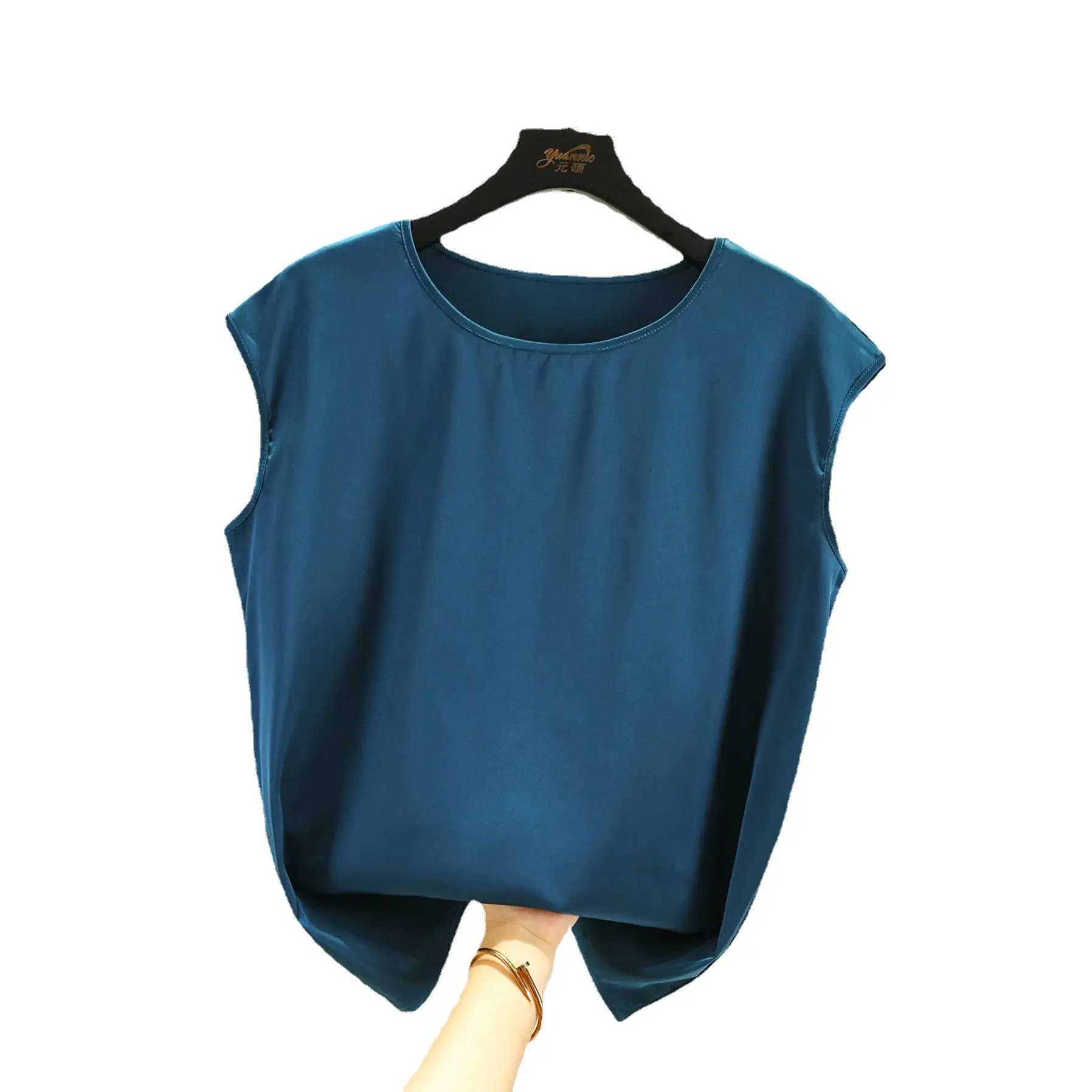 Pink Sleeveless T-Shirt Plus Size Slimming Women - Image 11