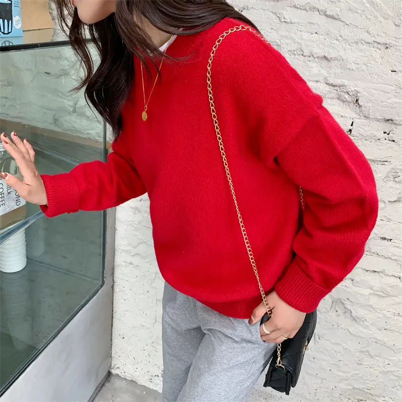 Cute Knit Pullover Sweater for Women Spring Winter