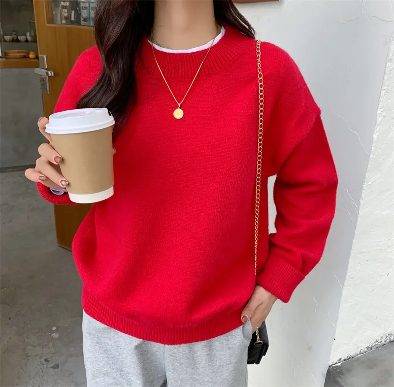 Cute Knit Pullover Sweater for Women Spring Winter