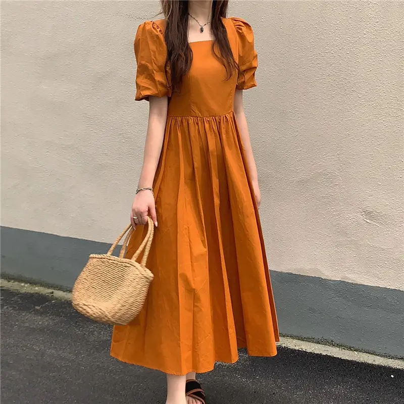 Long Skirt Dress Women Summer Korean Design Backless High Waist Slimming Look — feature 11