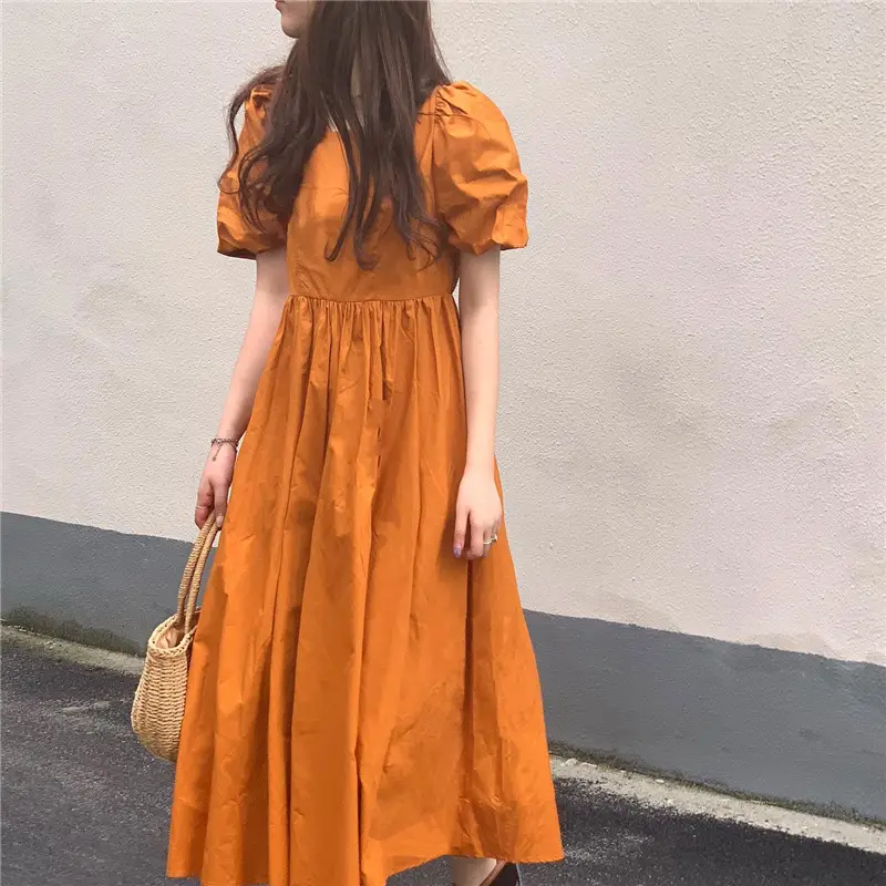 Long Skirt Dress Women Summer Korean Design Backless High Waist Slimming Look — feature 12