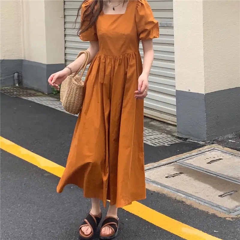Long Skirt Dress Women Summer Korean Design Backless High Waist Slimming Look — feature 14