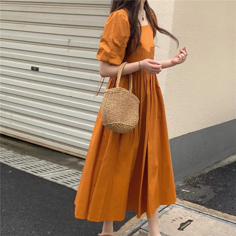 Long Skirt Dress Women Summer Korean Design Backless High Waist Slimming Look — feature 6
