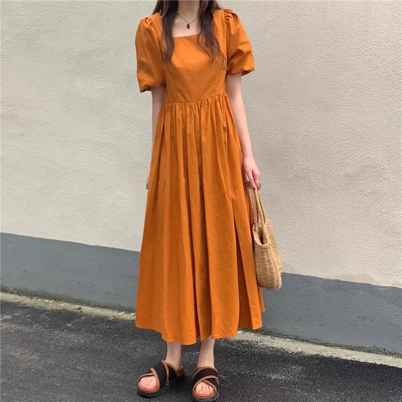 Long Skirt Dress Women Summer Korean Design Backless High Waist Slimming Look — feature 9