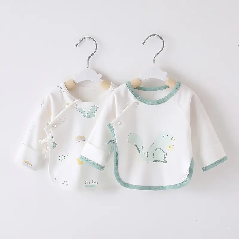 Newborn Baby Half Back Top Pure Cotton Pink Rabbit Print