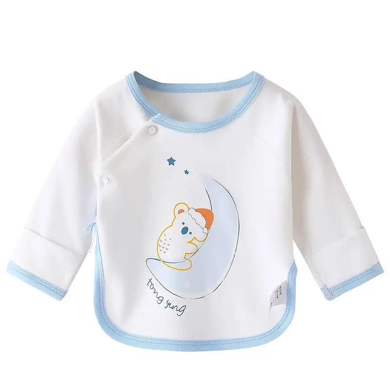 Newborn Baby Half Back Top Pure Cotton Pink Rabbit Print