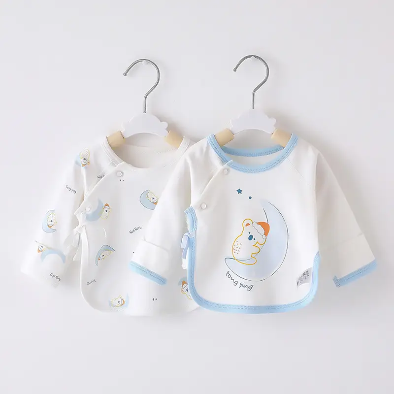 Newborn Baby Half Back Top Pure Cotton Pink Rabbit Print