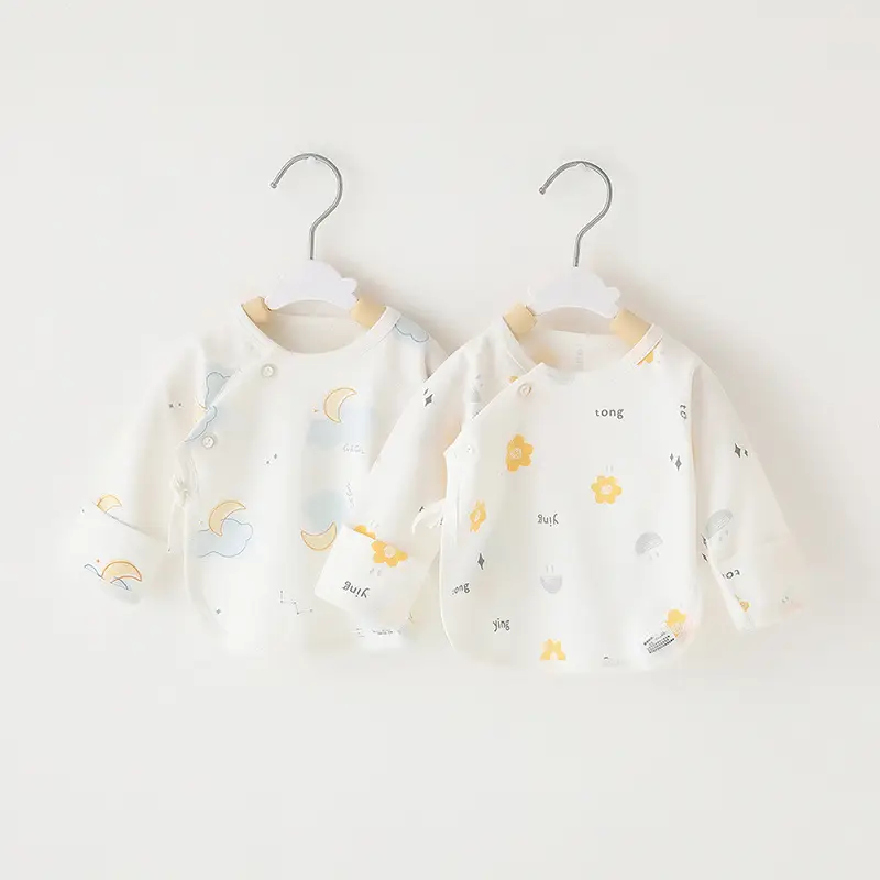 Newborn Baby Half Back Top Pure Cotton Pink Rabbit Print
