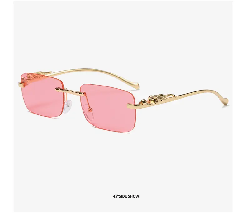 Gold Brown Square Sunglasses for Men Women — feature 15