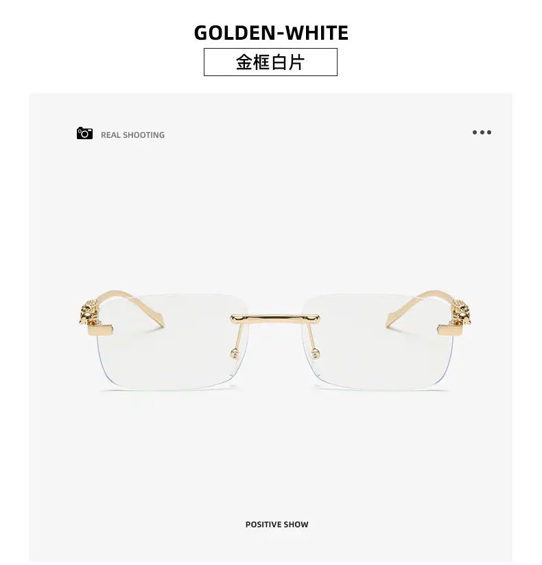 Gold Brown Square Sunglasses for Men Women — feature 18