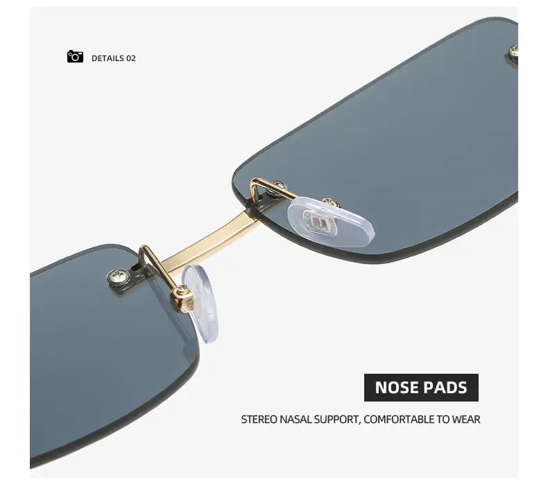 Gold Brown Square Sunglasses for Men Women — feature 28