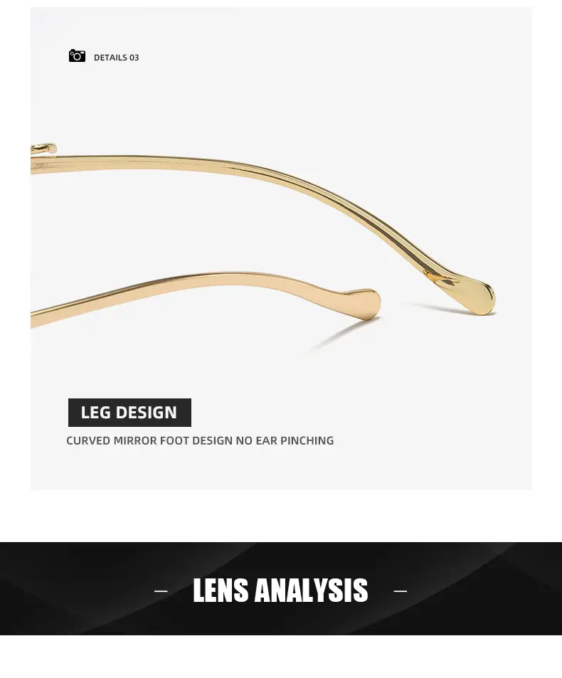 Gold Brown Square Sunglasses for Men Women — feature 29