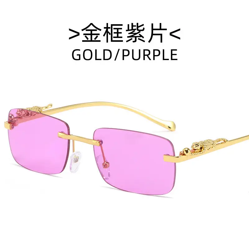 Gold frame purple film