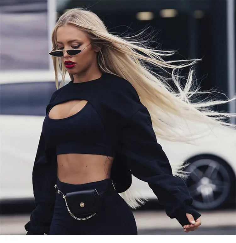 Women White Long Sleeve Sweatshirt Autumn Loose Fit — feature 6