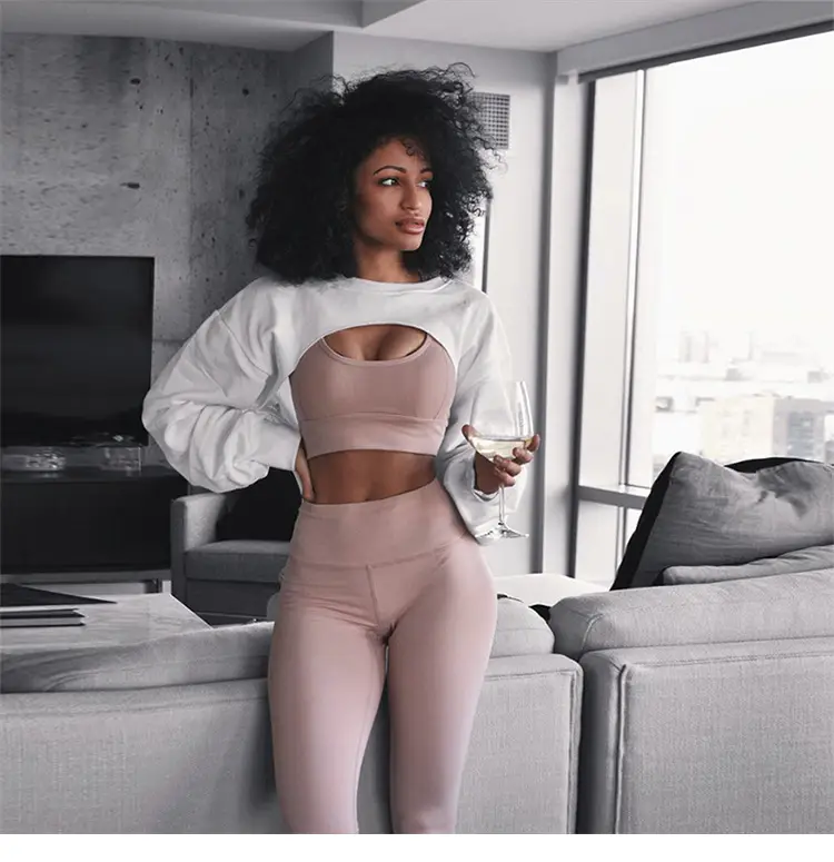 Women White Long Sleeve Sweatshirt Autumn Loose Fit — feature 8