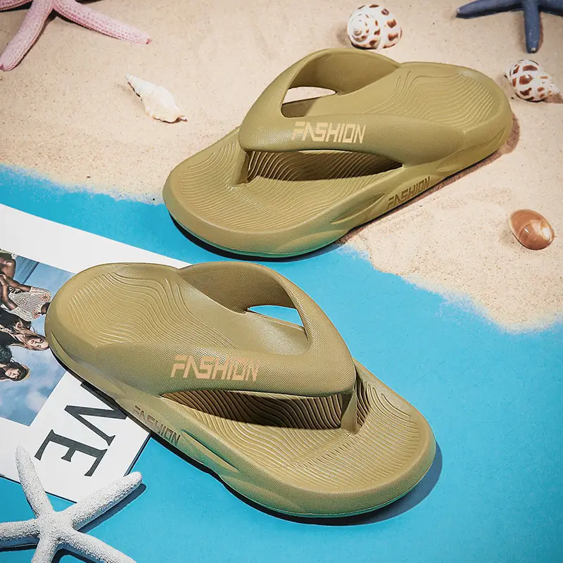 Men's Black Slip-On Flip Flops Summer 2026